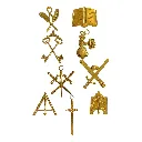 Lot de 9 Bijoux Officiers