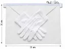 Ensemble Tablier Apprenti - Compagnon + Gants - Dimensions 35 cm L x 30 cm - Sans moiré