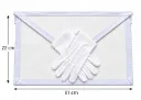 Ensemble Tablier Apprenti - Compagnon + Gants - Dimensions 31 cm L x 22 cm H - Moiré