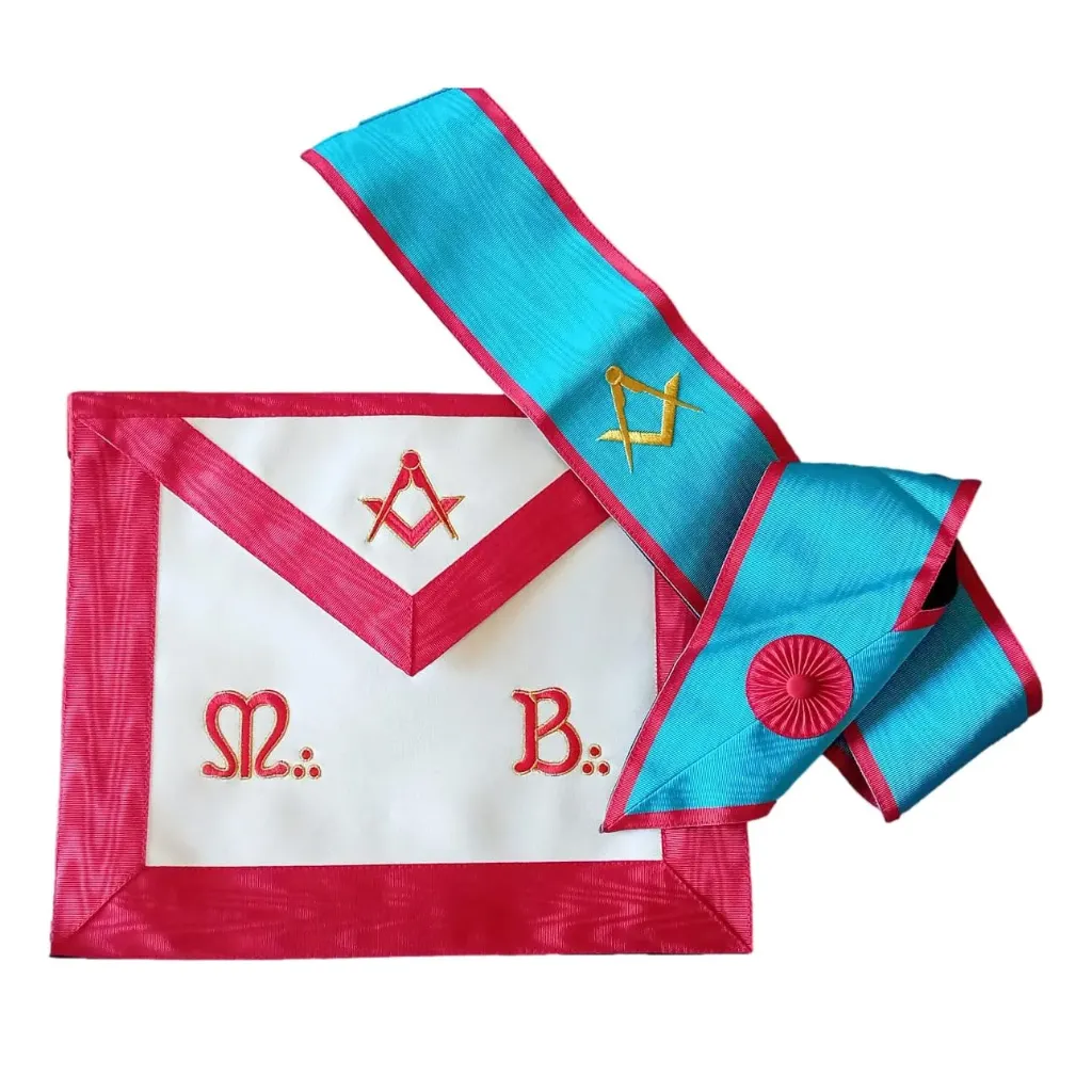 [C001-B002] Ensemble Tablier Maçonnique Cordon de Maître REAA